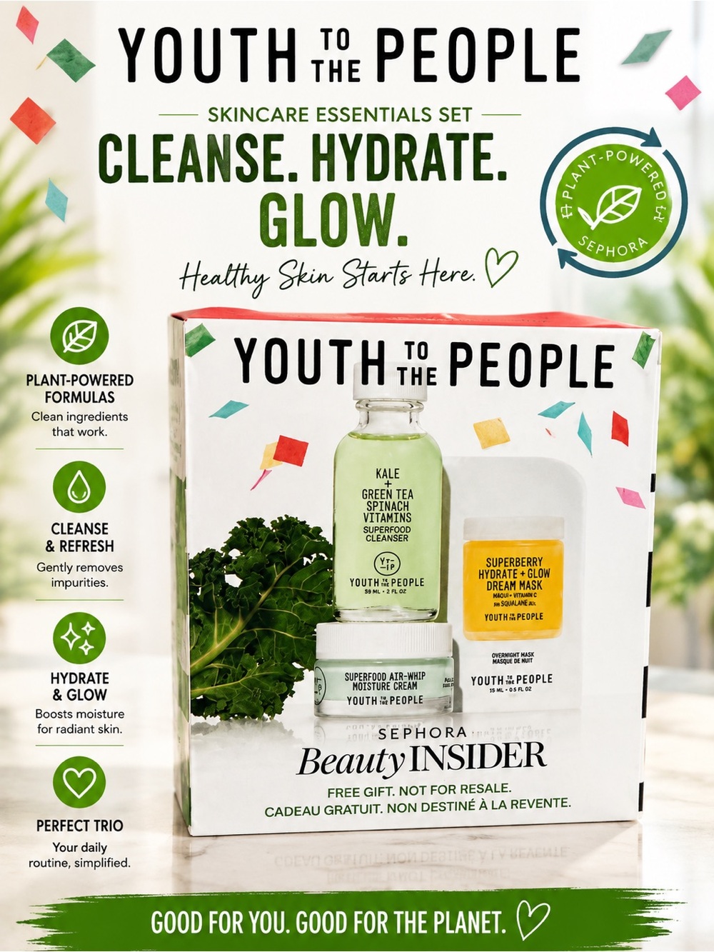 Youth To The People Skincare Essentials Set — Green & White